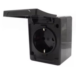 Priză Legrand Kontallux IP44 2P+F, gri - 8393321