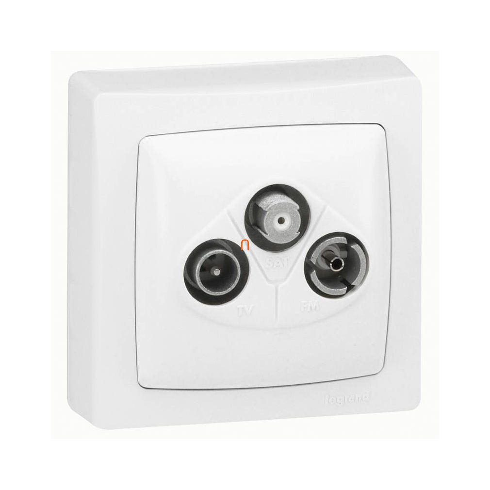 Oteo TV-RD-SAT conector de antenă final, atenuare de deconectare: ? 2 dB, cu conexiune de un sfert de tură, alb RAL 9010 086042