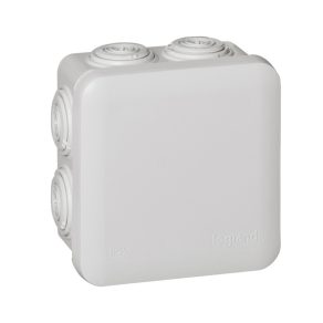   Cutie de montare pătrată Legrand Plexo 55 80×80×45 mm, 7 intrări, gri - 92012