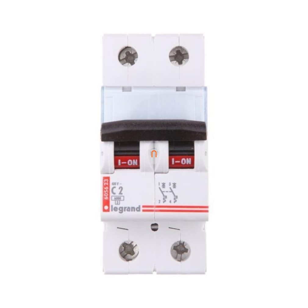 Legrand Circuit Breaker 2P C 6A 6kA TX3 (403524)