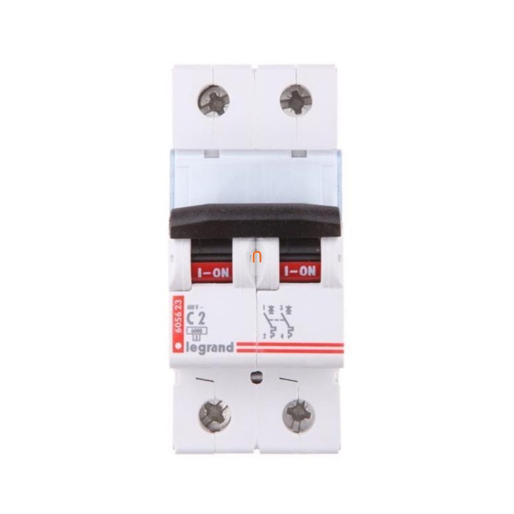 Legrand Circuit Breaker 2P C 10A 6kA TX3 (403526)