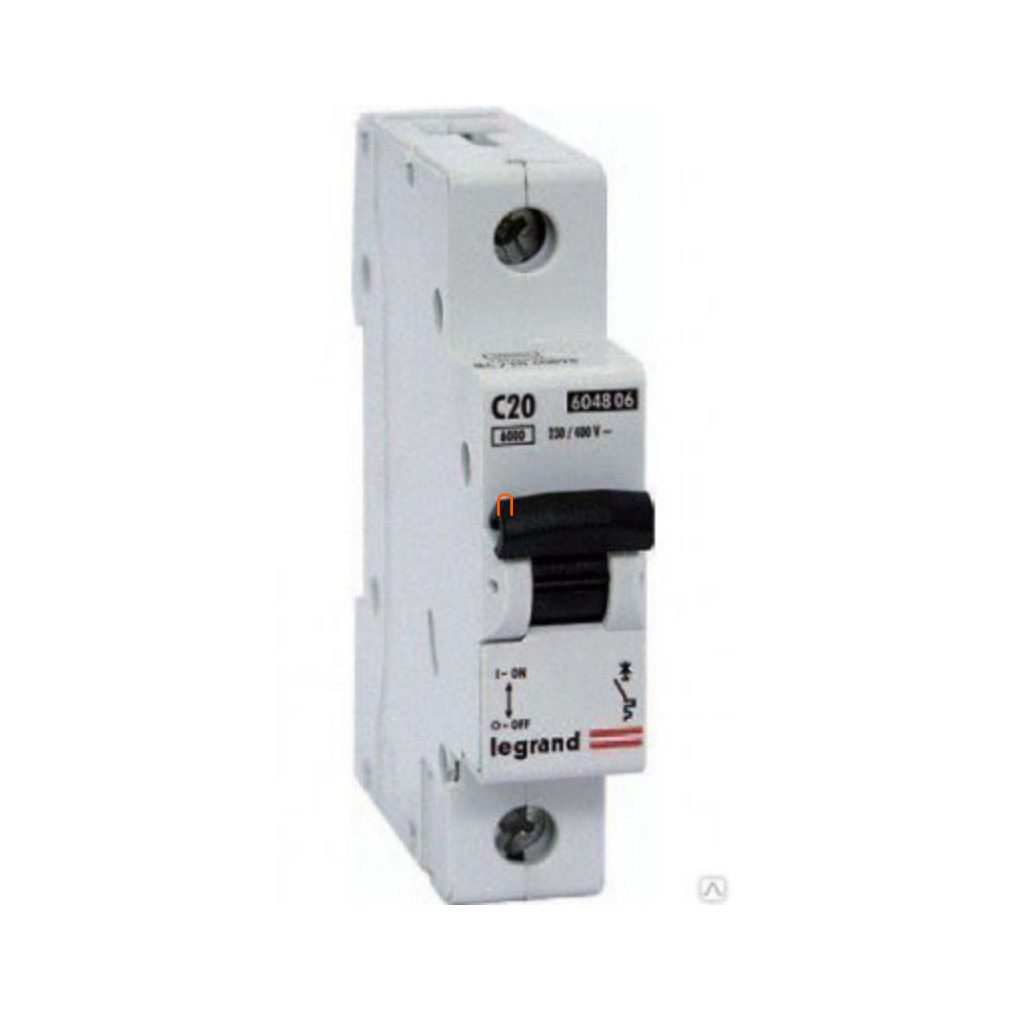 Legrand mini-disjunctor 1P C 20A 6kA DX3 (407671)