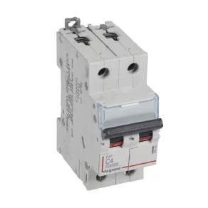   Întrerupător automat miniatural Legrand DX3 2P C4 10000A / 16 kA - 409198