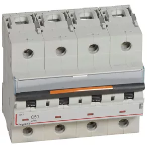   Întrerupător automat miniatural Legrand DX3 25 kA 4P 400 V~ C50 - 409799