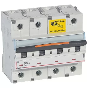   Întrerupător automat miniatural Legrand DX3 25 kA 4P 400 V~ D125 - 409855