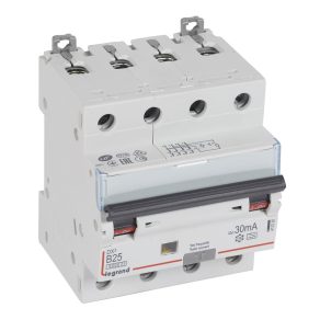   Întrerupător combinat Legrand DX3 4P B25 6000A / 10kA 30mA Tip A - 411226