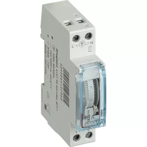   Comutator program zilnic Legrand MicroRex T11 cu rezervă operațională și placă frontală verticală - 412790