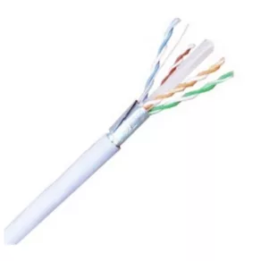   Cablu de perete din cupru Cat6 ecranat (F/UTP) 4 perechi (AWG24) PVC alb Eca 305 m Linkeo 632726