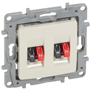   Priză de conectare pentru difuzor Legrand Niloé (2 versiuni), fără cui, bej - 664881