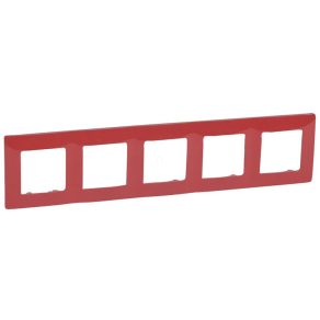 Cadru Legrand Niloé cu 5 prize, roșu - 665025