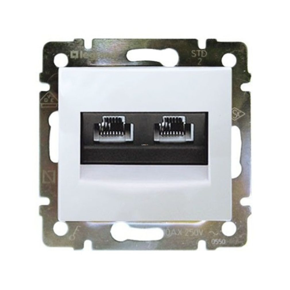 Legrand Valena 2xRJ45 10G priză, alb (770073)