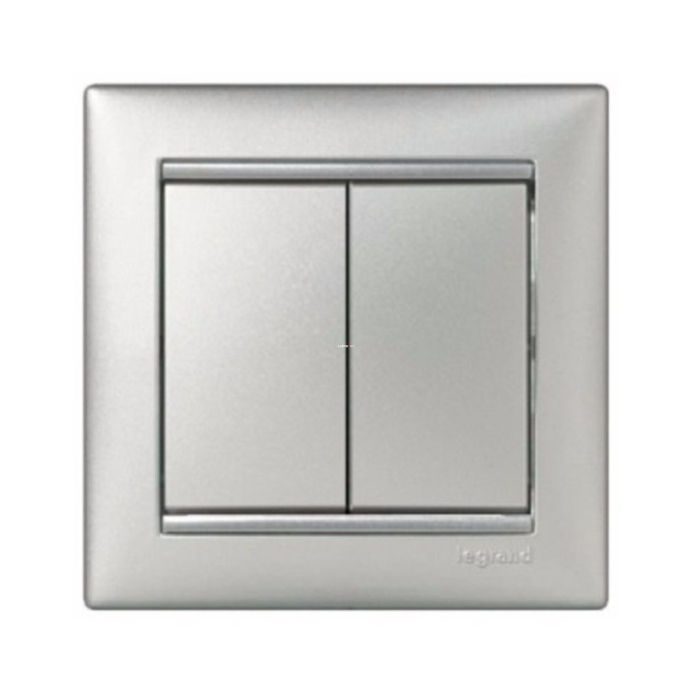 Legrand Valena 106+6 comutator dublu basculant aluminiu (770108)