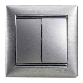 Legrand Valena comutator dublu din aluminiu - 770108
