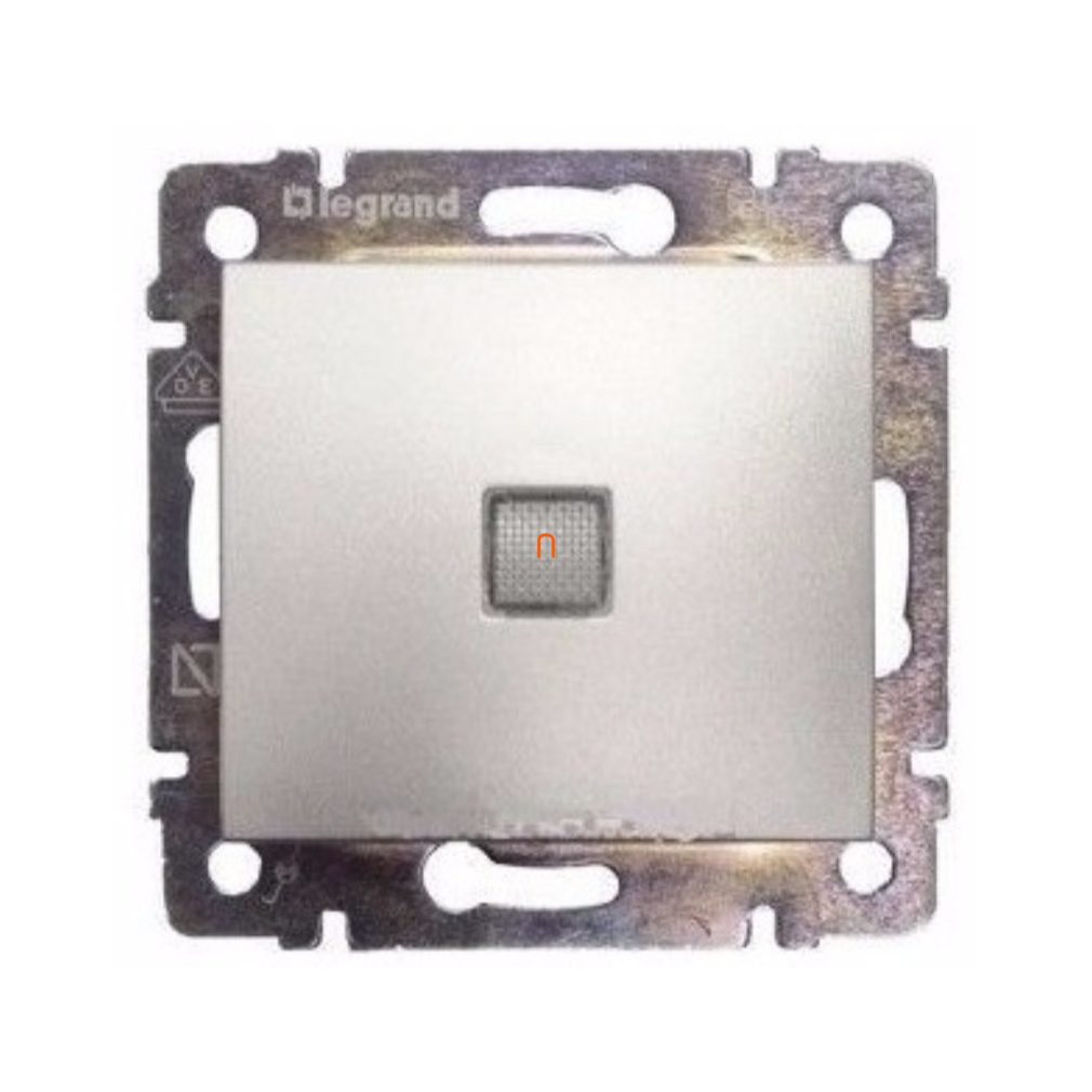 Legrand Valena 106JF comutator cu indicator luminos din aluminiu (770126)