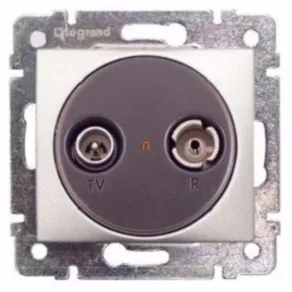   Capac pentru priză Legrand Valena TV-RD 10dB din aluminiu - 770133