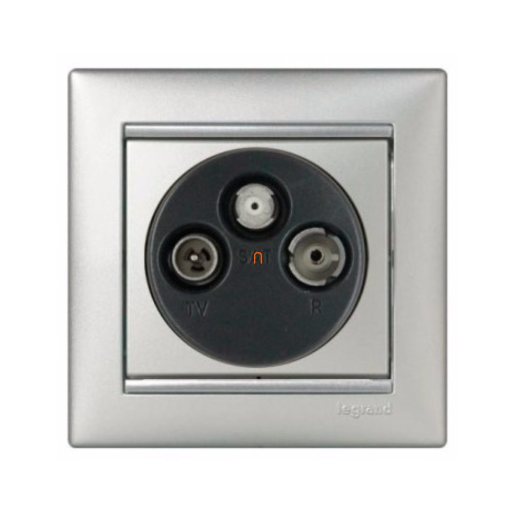 Legrand Valena TV/RD/SAT priză de închidere, 1,5 dB aluminiu (770135)