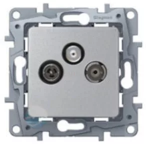 Priză Legrand Valena TV-RD-SAT, 14 dB, aluminiu - 770137