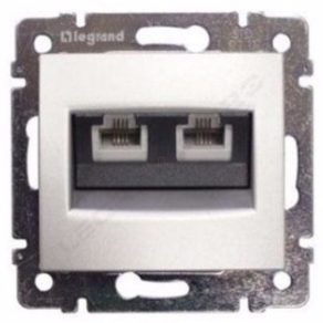   Conector telefonic Legrand Valena Valena 2xRJ11 din aluminiu - 770139