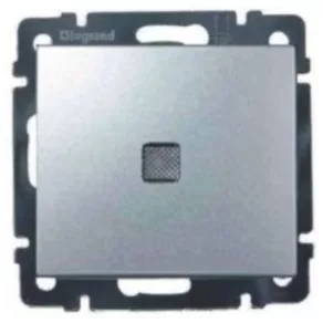   Întrerupător încrucișat Legrand Valena cu indicator luminos, aluminiu - 770148