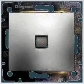   Întrerupător bipolar Legrand Valena cu indicator luminos, aluminiu - 770149