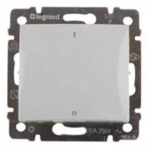 Întrerupător bipolar Legrand Valena 16A, aluminiu - 770204
