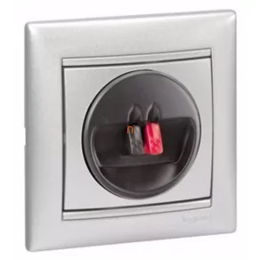   Conector pentru difuzor Legrand Valena cu 2 terminale, aluminiu - 770223