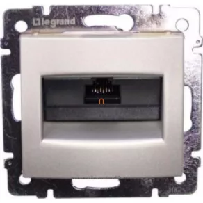   Priză Legrand Valena 1xRJ45 LCS2 Cat5e UTP cu clemă, aluminiu - 770230