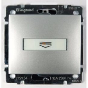   Întrerupător cu card hotelier Legrand Valena, aluminiu - 770234