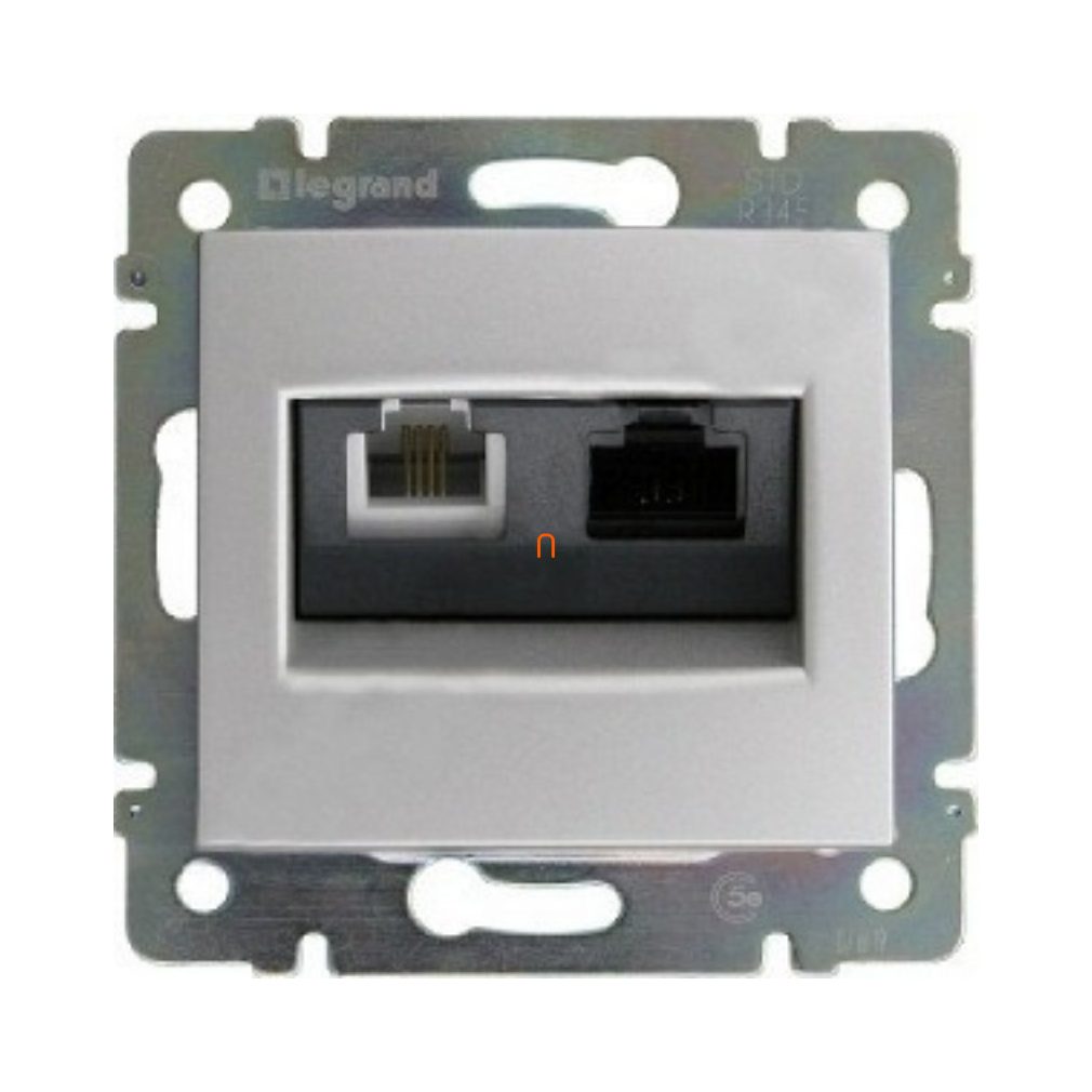 Legrand Valena RJ11/RJ45 LCS2 Cat5e UTP priză din aluminiu (770280)