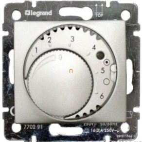   Termostat de cameră Legrand Valena pentru încălzire prin pardoseală, aluminiu - 770291