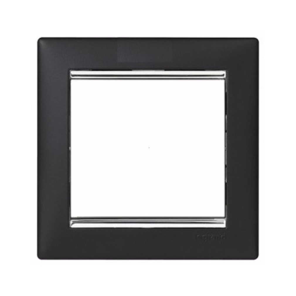 Legrand Valena ramă 1, negru/argintiu (770391)