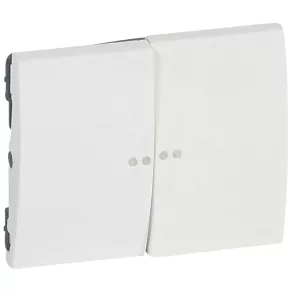   Legrand 771079 Galea Life cheie dublă cu 2 indicatoare luminoase, alb