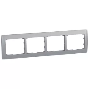 Legrand 771304 Galea Life 4-cadru orizontal, aluminiu