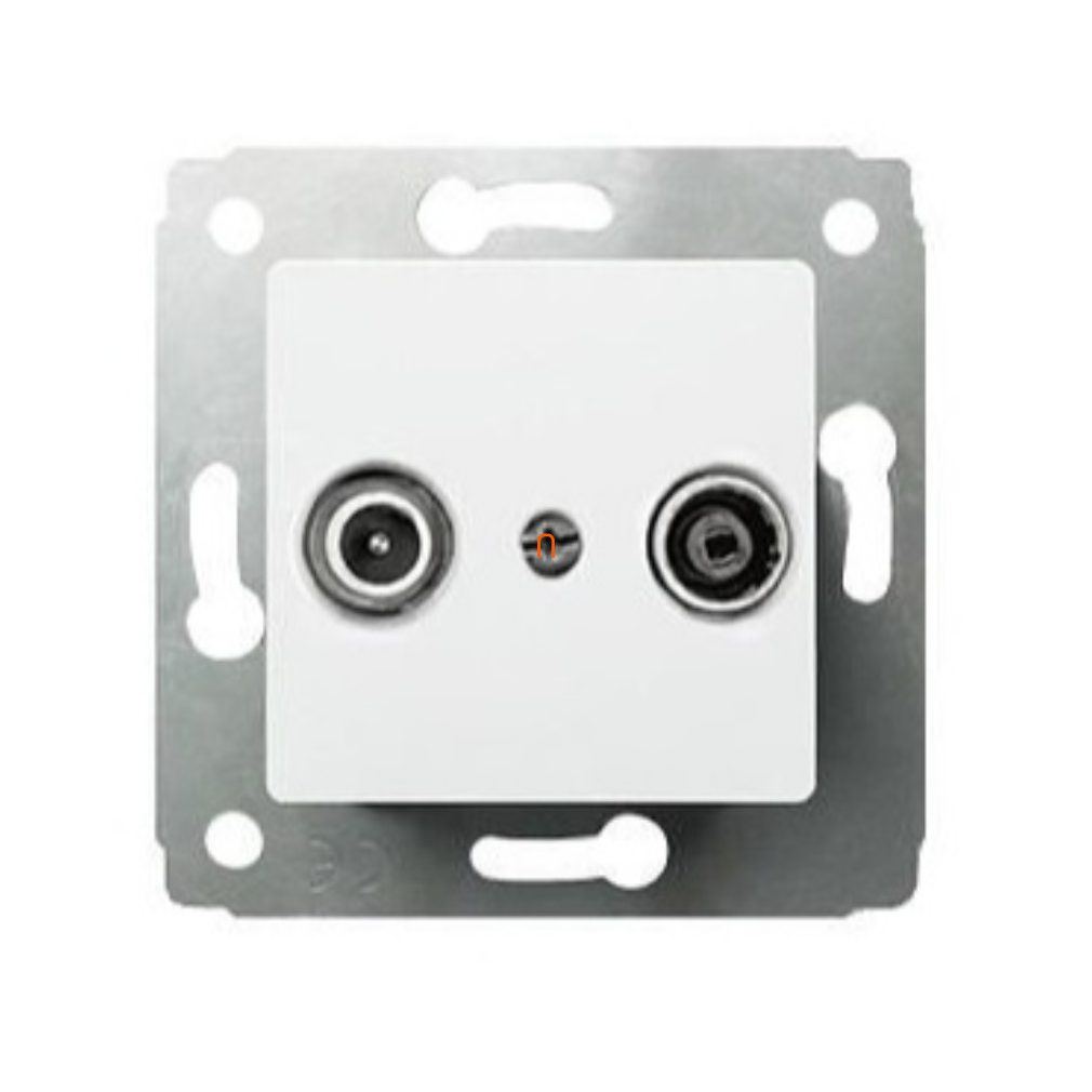 Legrand Cariva 773634 priză TV-RD albă, 14dB, fără cadru de trecere