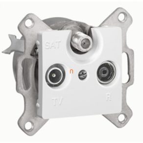   Priză Legrand Cariva 773635 albă TV-RD-SAT, 1,5 dB fără capac de închidere - 773635