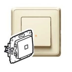   Comutator Legrand Cariva bej 106 JF cu indicator luminos, fără ramă - 773726