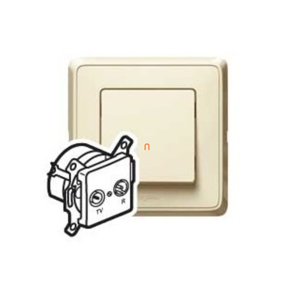 Legrand Cariva 773732 priză TV-RD bej, 1,5dB terminator, fără ramă cu punct în stele