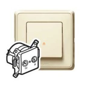   Priză Legrand Cariva 773732 bej TV-RD, terminare 1,5 dB, fără cadru punct stelă - 773732