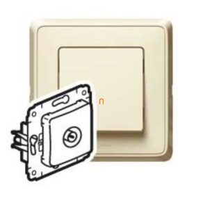  Priză TV Legrand Cariva 773778 bej, terminare 1,5 dB, fără cadru punct stelă - 773778
