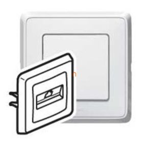   Priză telefonică Legrand Cariva albă 1xRJ11 cu ramă - 773838