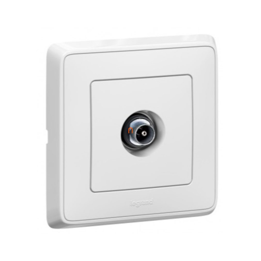Legrand Cariva 773878 priză TV albă, 1,5dB terminator, cadru cu punct în formă de stea
