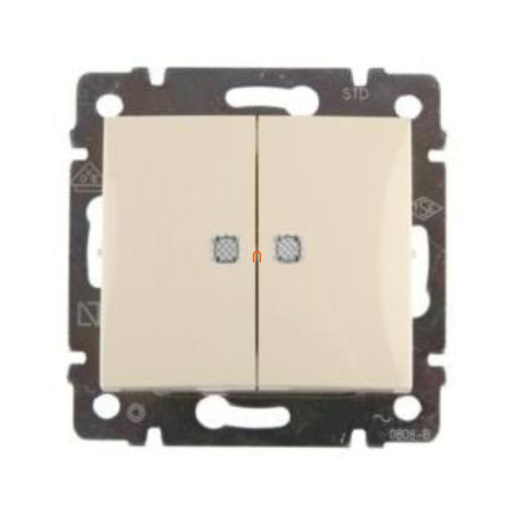 Legrand Valena 106+6 JF comutator dublu cu indicator luminos, culoare fildeș (774112)