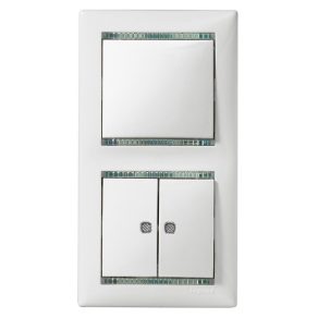   Întrerupător dublu Legrand Valena cu indicator luminos, culoare fildeș - 774112