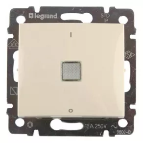   Întrerupător bipolar Legrand Valena cu indicator luminos 16A, culoare fildeș - 774114