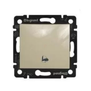   Buton de sonerie unipolar Legrand Valena, 250 V, culoare fildeș - 774116