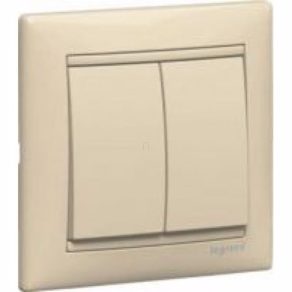   Buton cu contact dublu Legrand Valena, culoare ivoriu - 774118