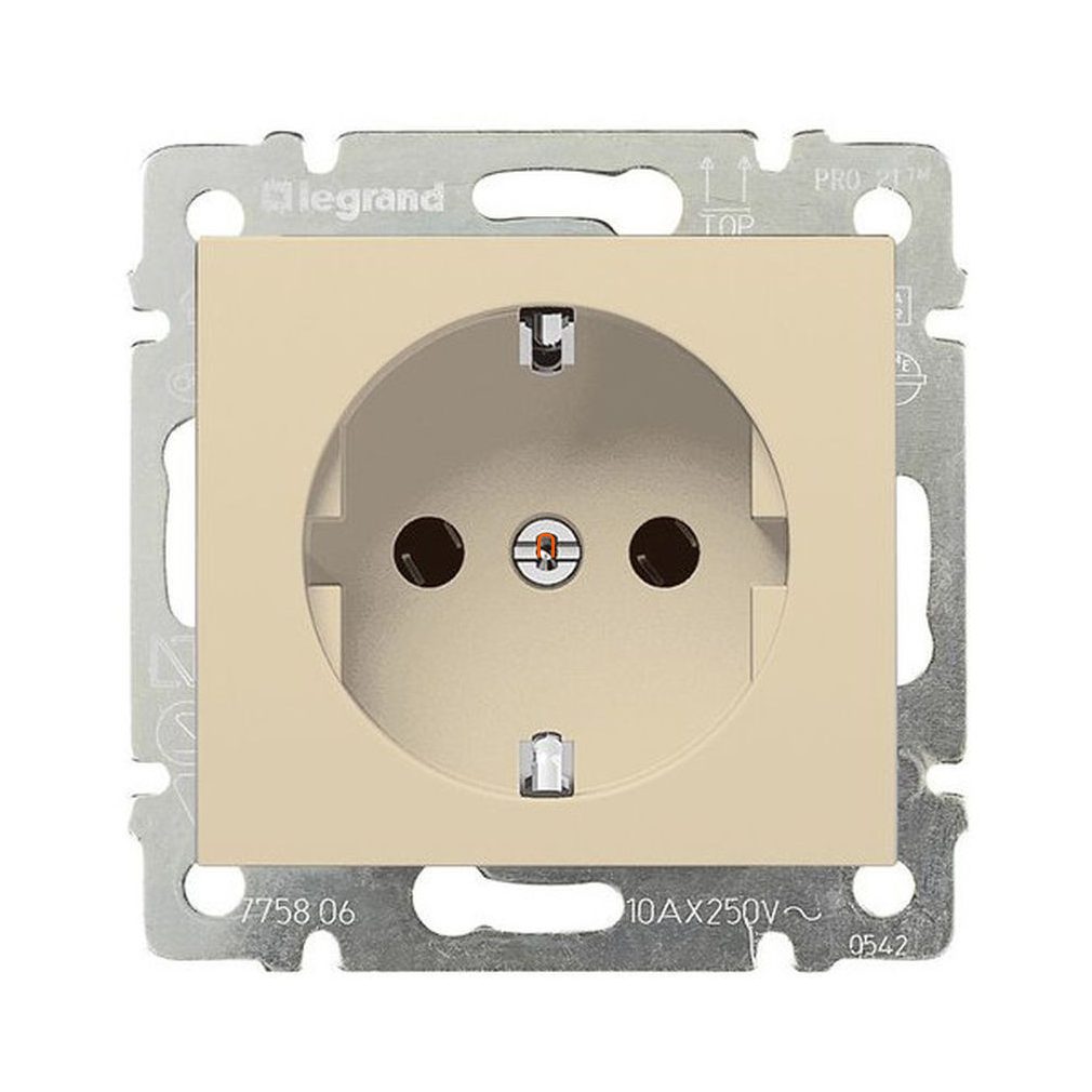 Legrand Valena 2P+F (GYV) siguranztató rács, elefántcsont (774122)