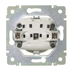   Priză Legrand Valena 2P+F cu obturator de siguranță, conexiune cu arc, culoare fildeș - 774122