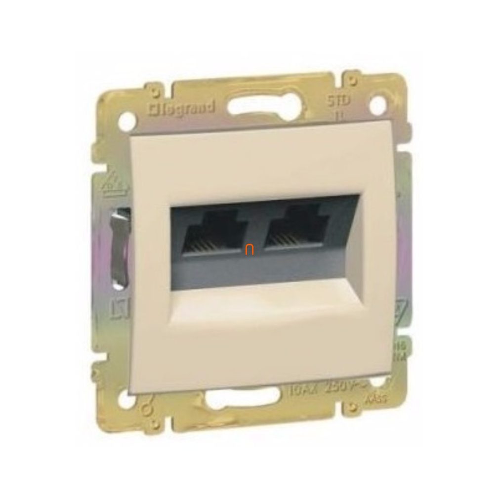 Legrand Valena 2xRJ45 UTP Cat5e priză, cu cleme, culoare fildeș (774131)