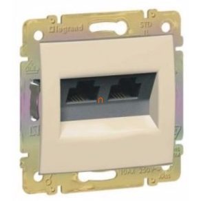   Priză Legrand Valena 2xRJ45 LCS2 Cat5e UTP cu clemă, culoare fildeș - 774131